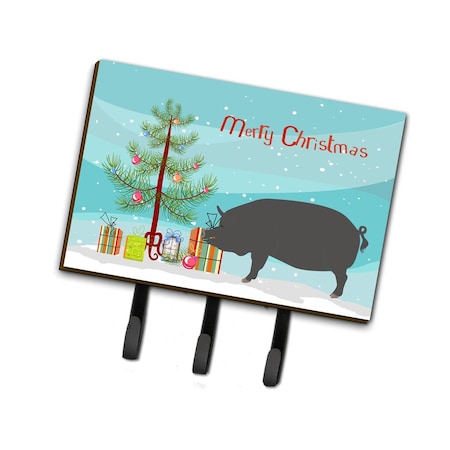 Carolines Treasures Berkshire Pig Christmas Leash or Key Holder BB9300TH68